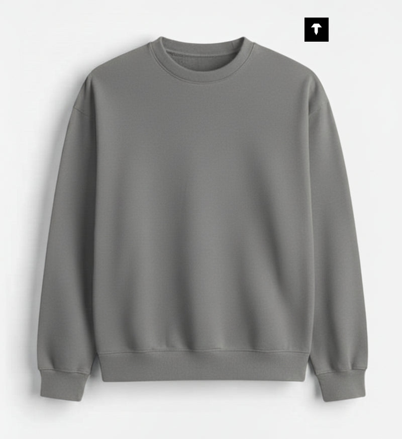 CHARCOL GRAY  - BASIC SWEATSHIRT