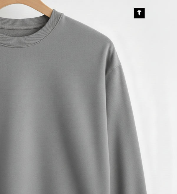 CHARCOL GRAY  - BASIC SWEATSHIRT