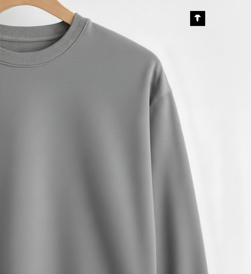 CHARCOL GRAY  - BASIC SWEATSHIRT